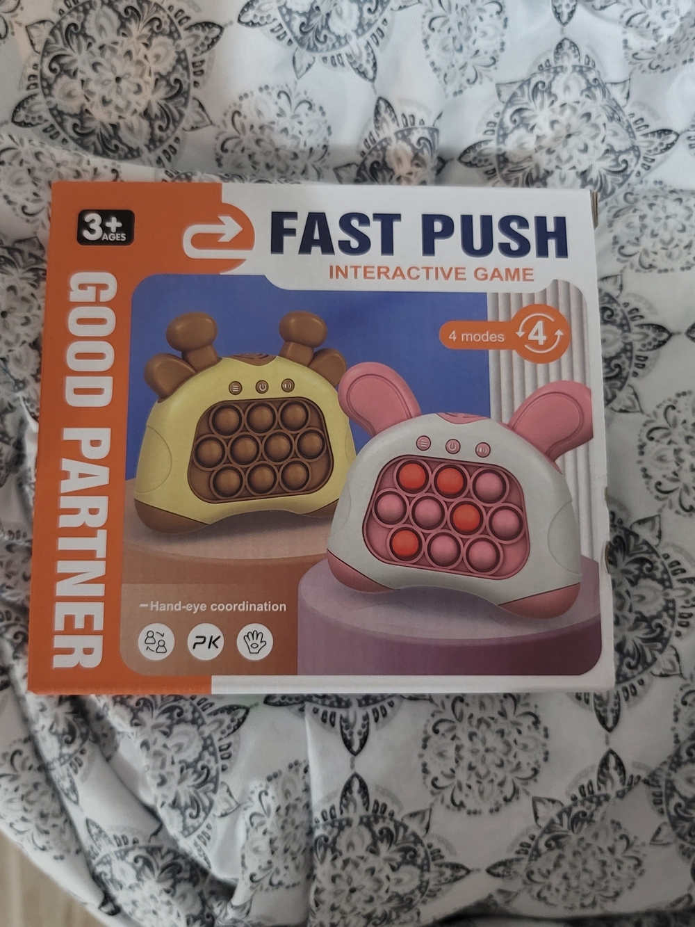 FAST PUSH Kids Interactive Push Bubble Toy - Yellow